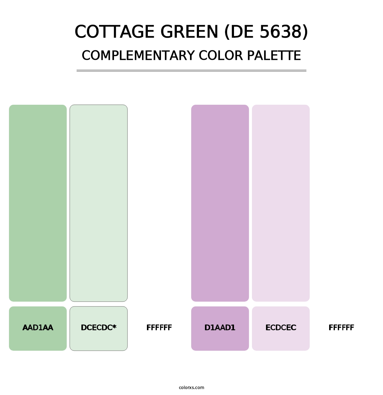 Cottage Green (DE 5638) - Complementary Color Palette