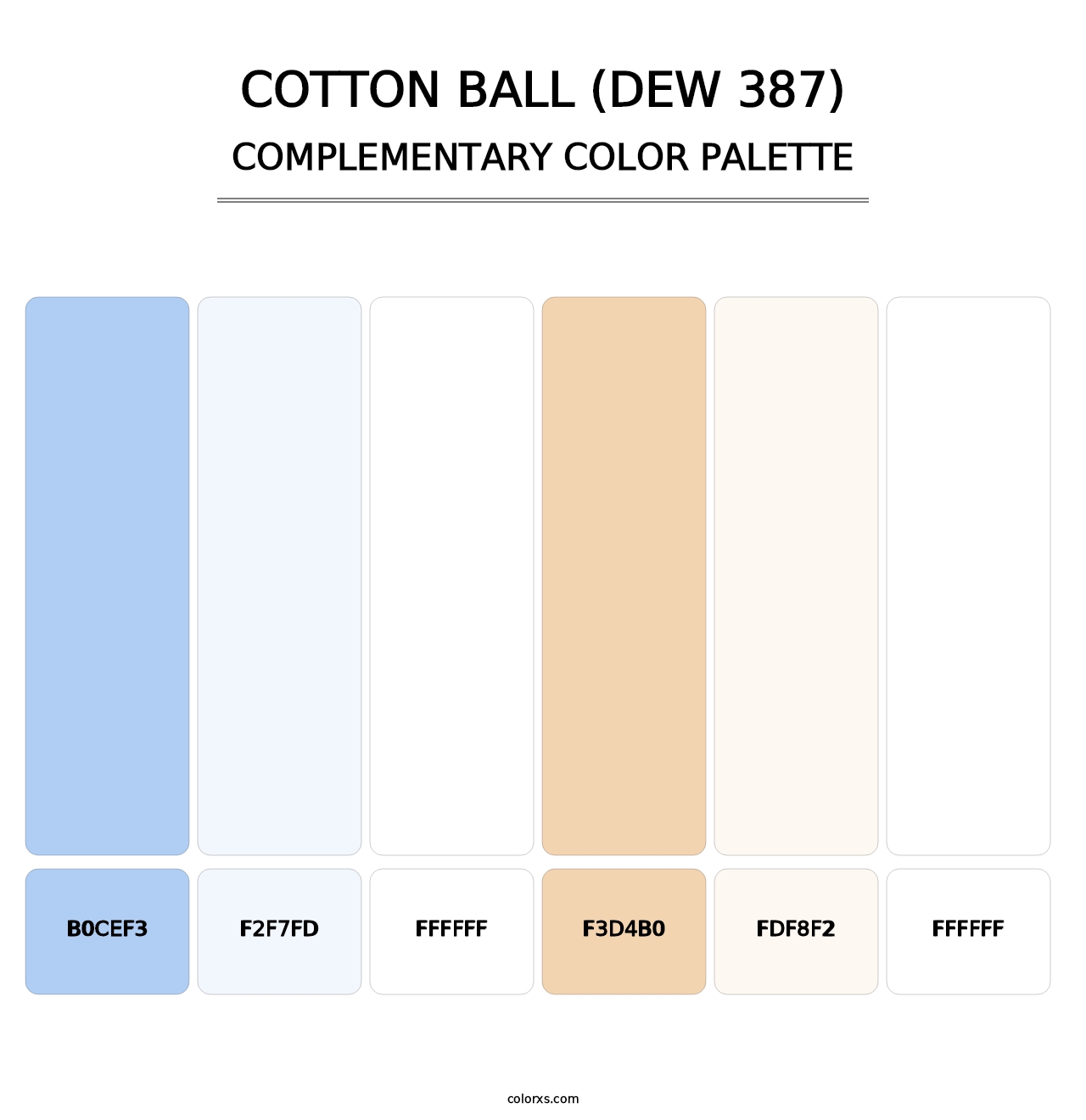 Cotton Ball (DEW 387) - Complementary Color Palette