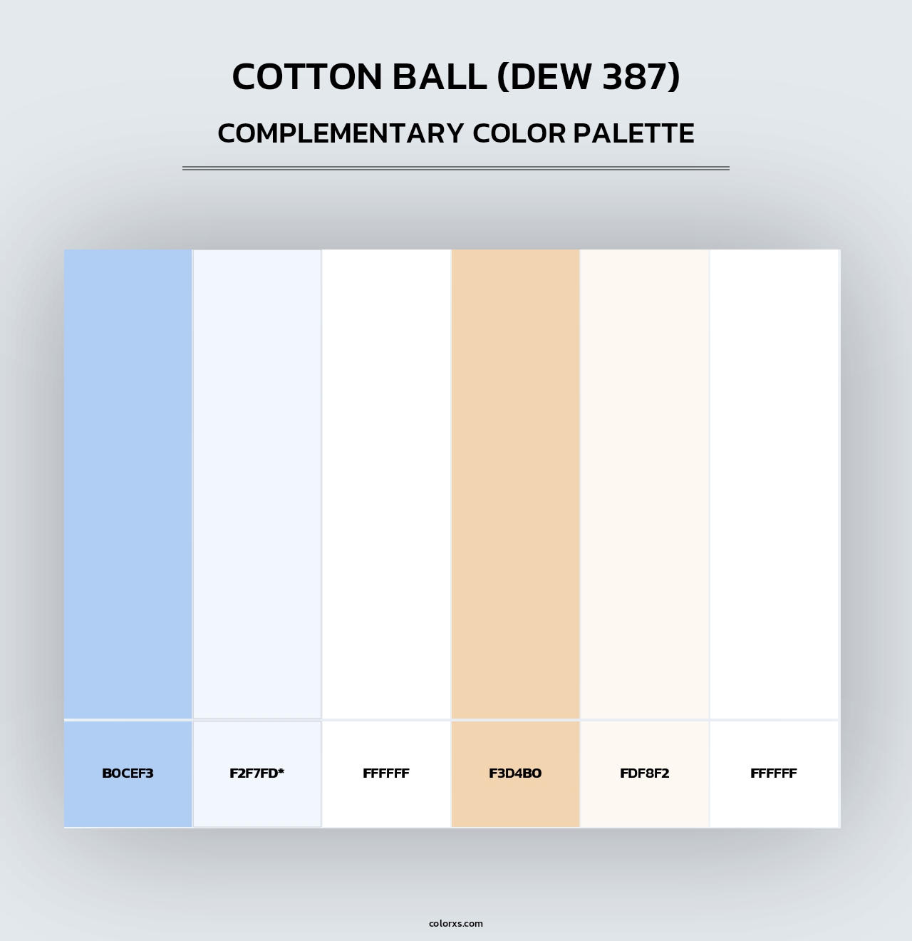 Cotton Ball (DEW 387) - Complementary Color Palette