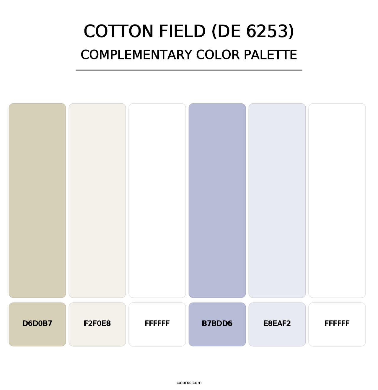 Cotton Field (DE 6253) - Complementary Color Palette