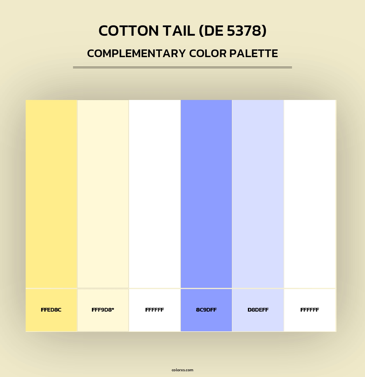 Cotton Tail (DE 5378) - Complementary Color Palette