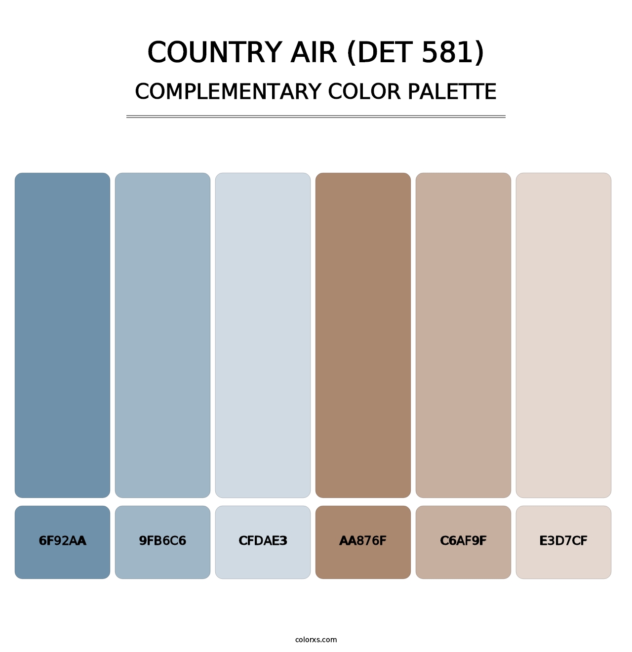 Country Air (DET 581) - Complementary Color Palette
