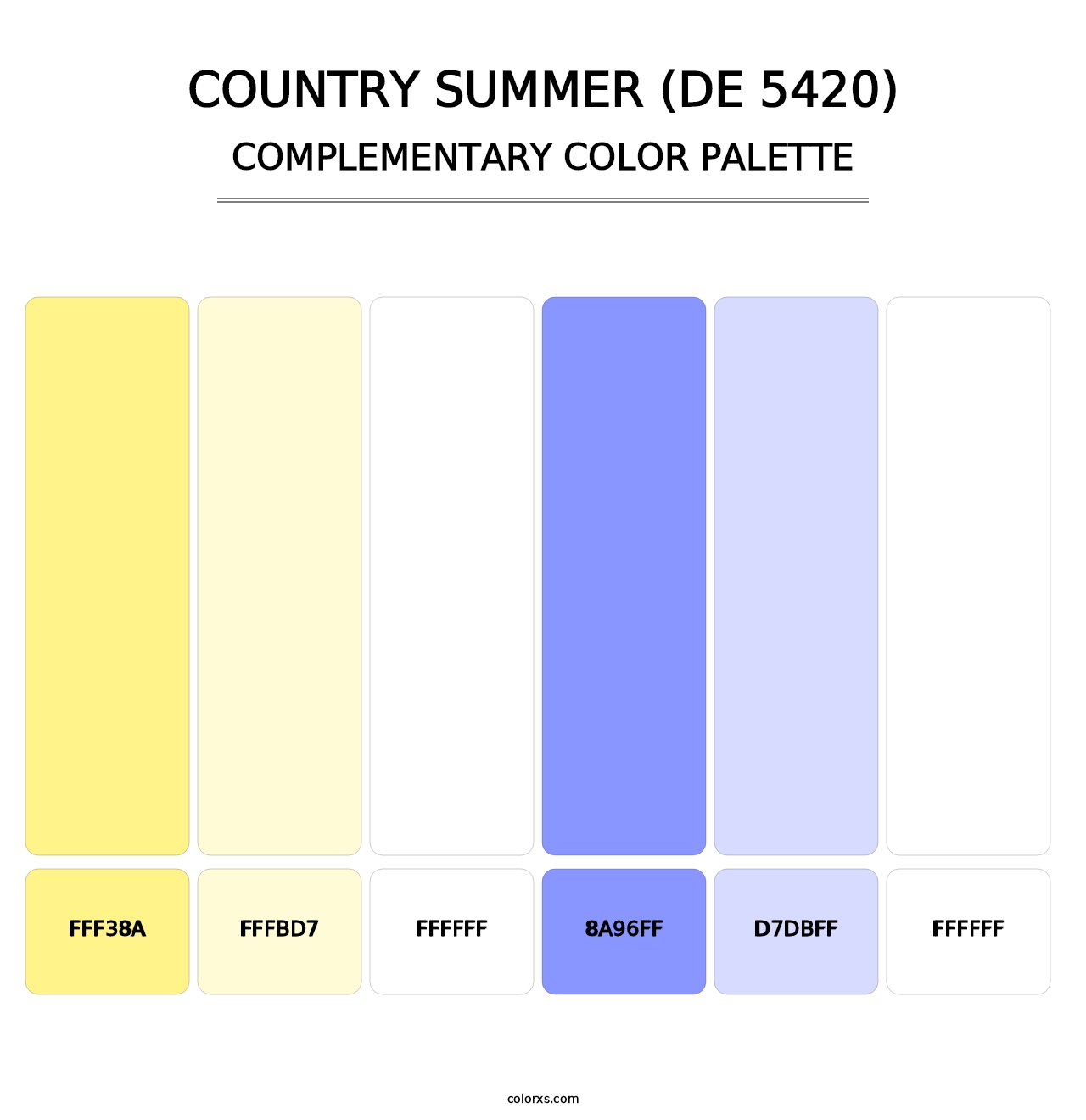 Country Summer (DE 5420) - Complementary Color Palette