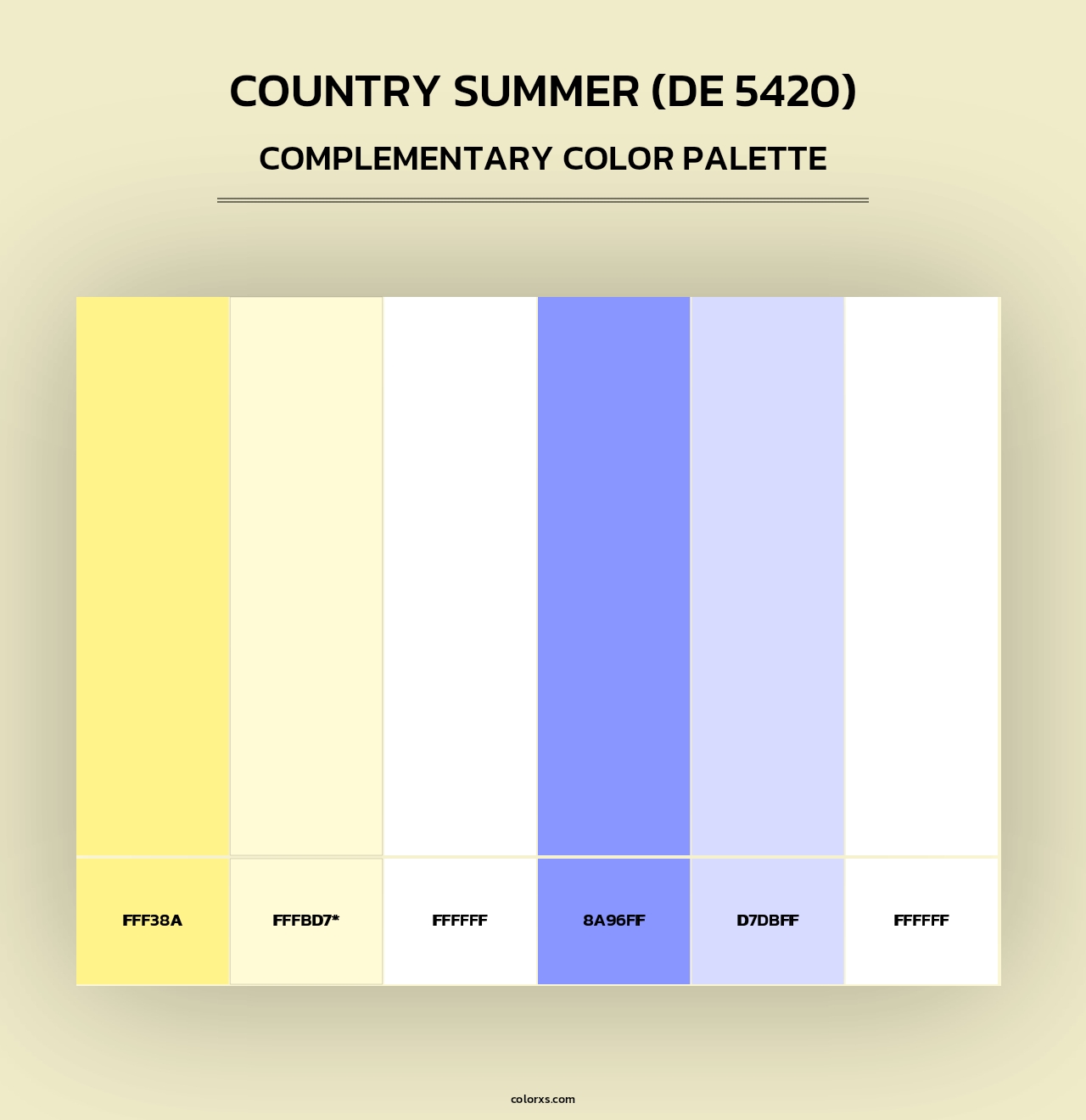 Country Summer (DE 5420) - Complementary Color Palette