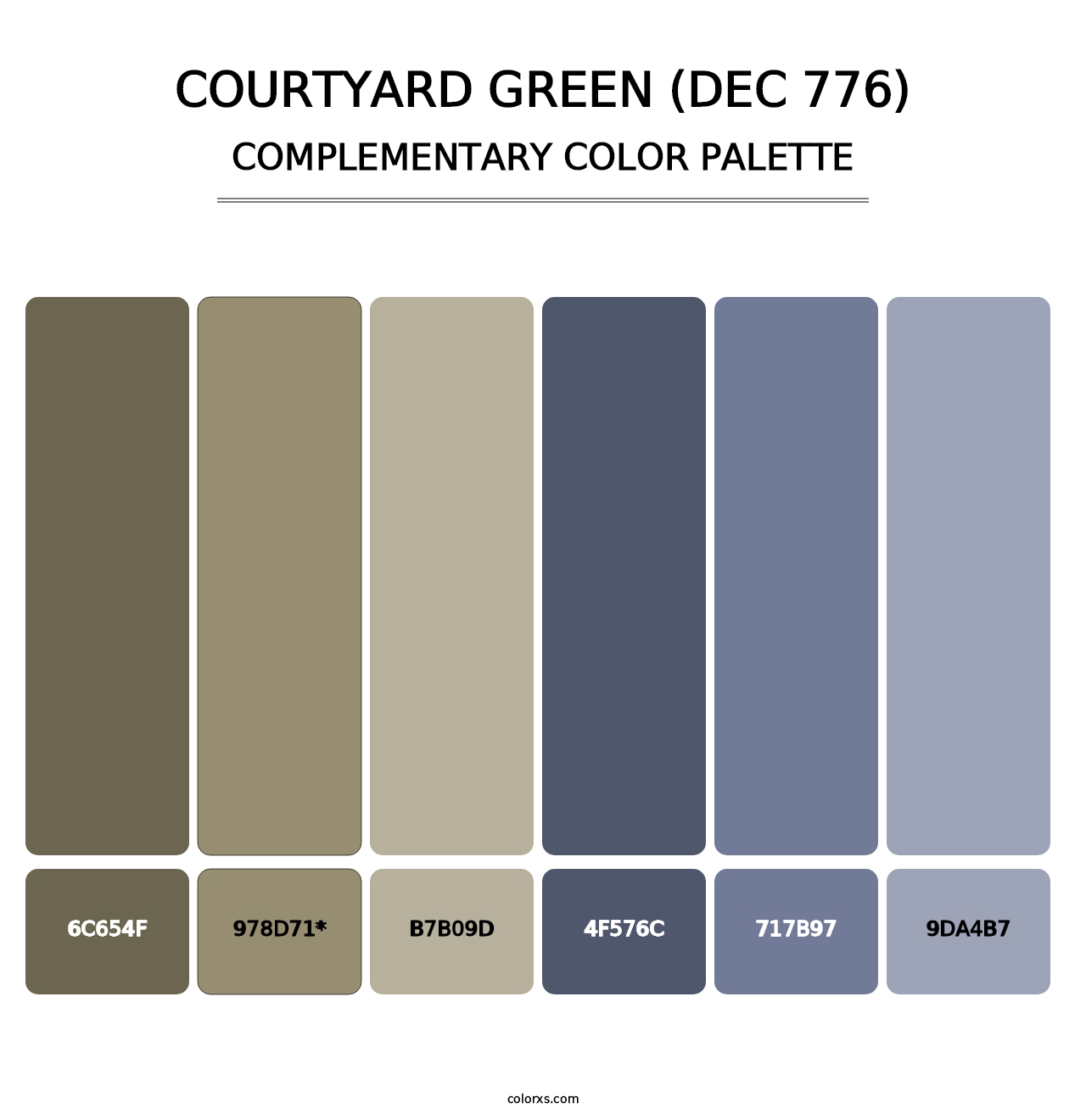 Courtyard Green (DEC 776) - Complementary Color Palette