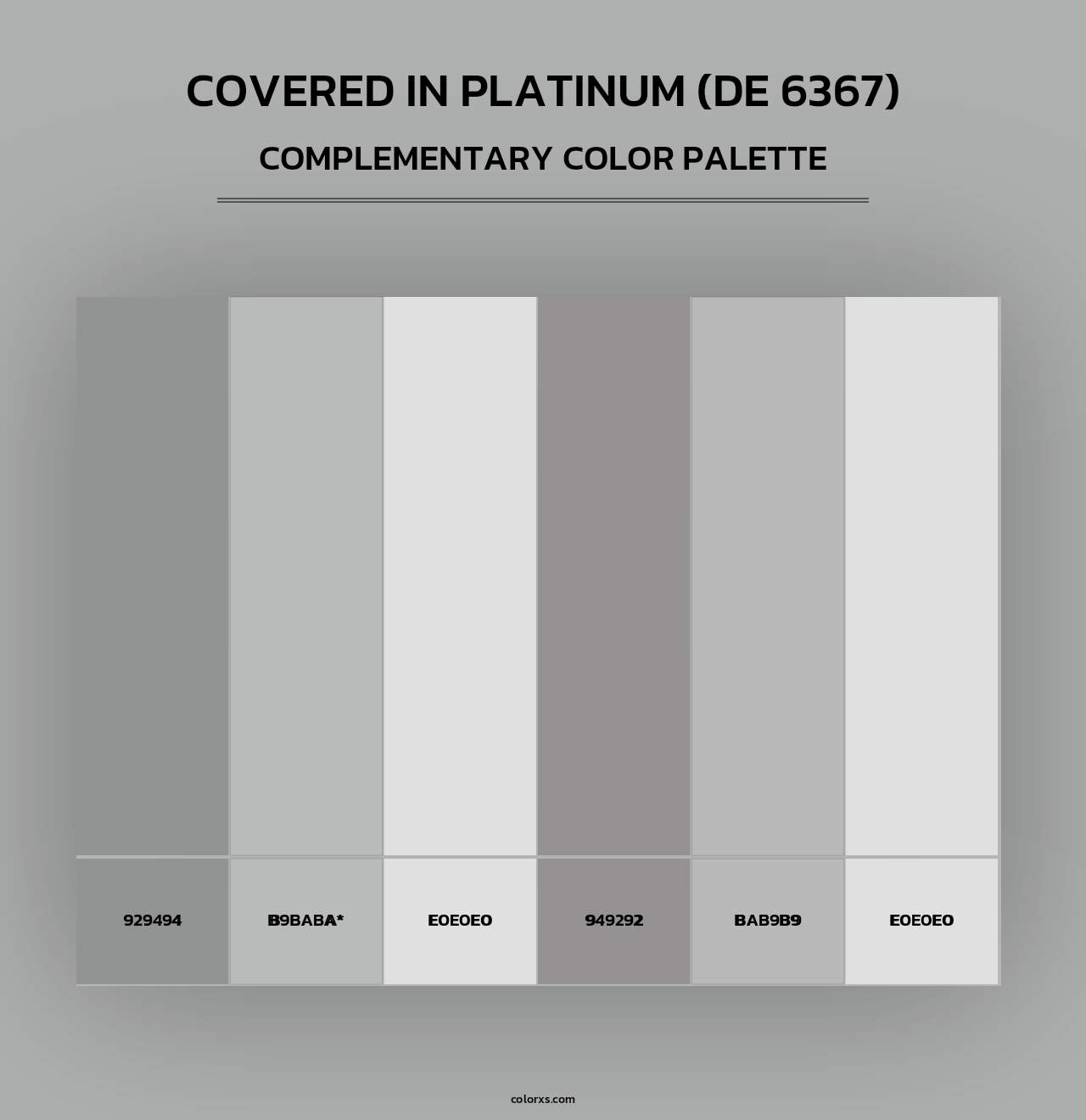 Covered in Platinum (DE 6367) - Complementary Color Palette