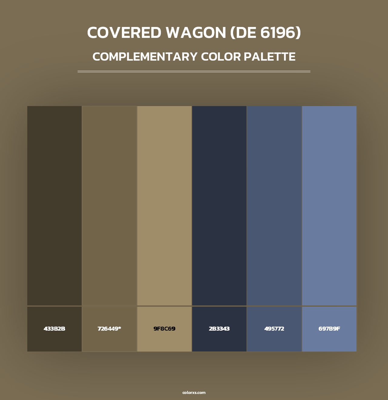 Covered Wagon (DE 6196) - Complementary Color Palette