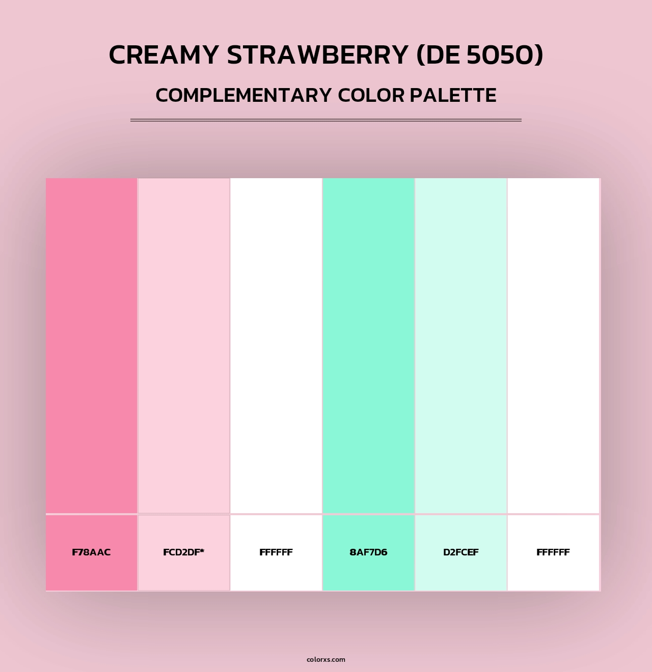 Creamy Strawberry (DE 5050) - Complementary Color Palette