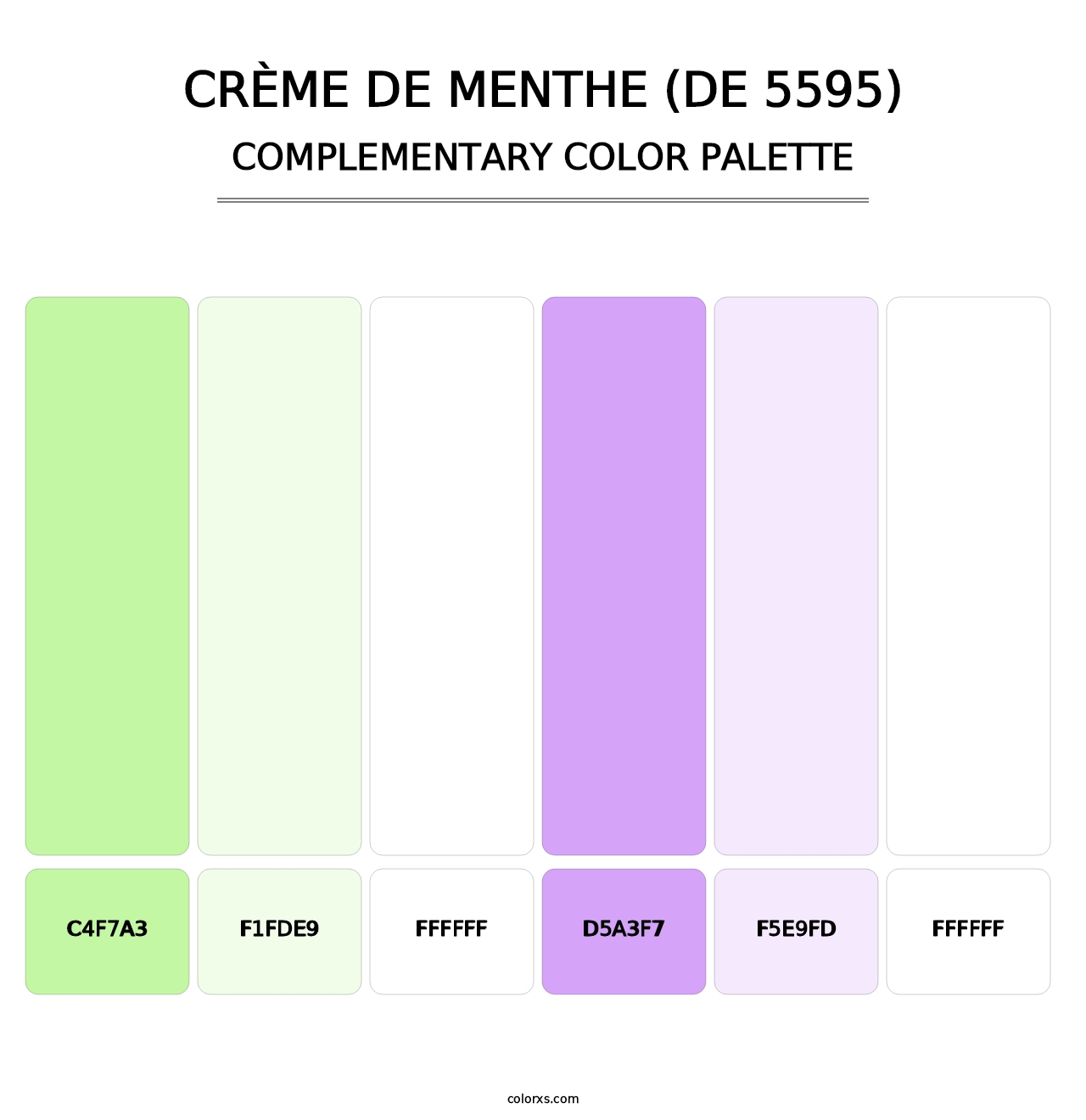 Crème de Menthe (DE 5595) - Complementary Color Palette