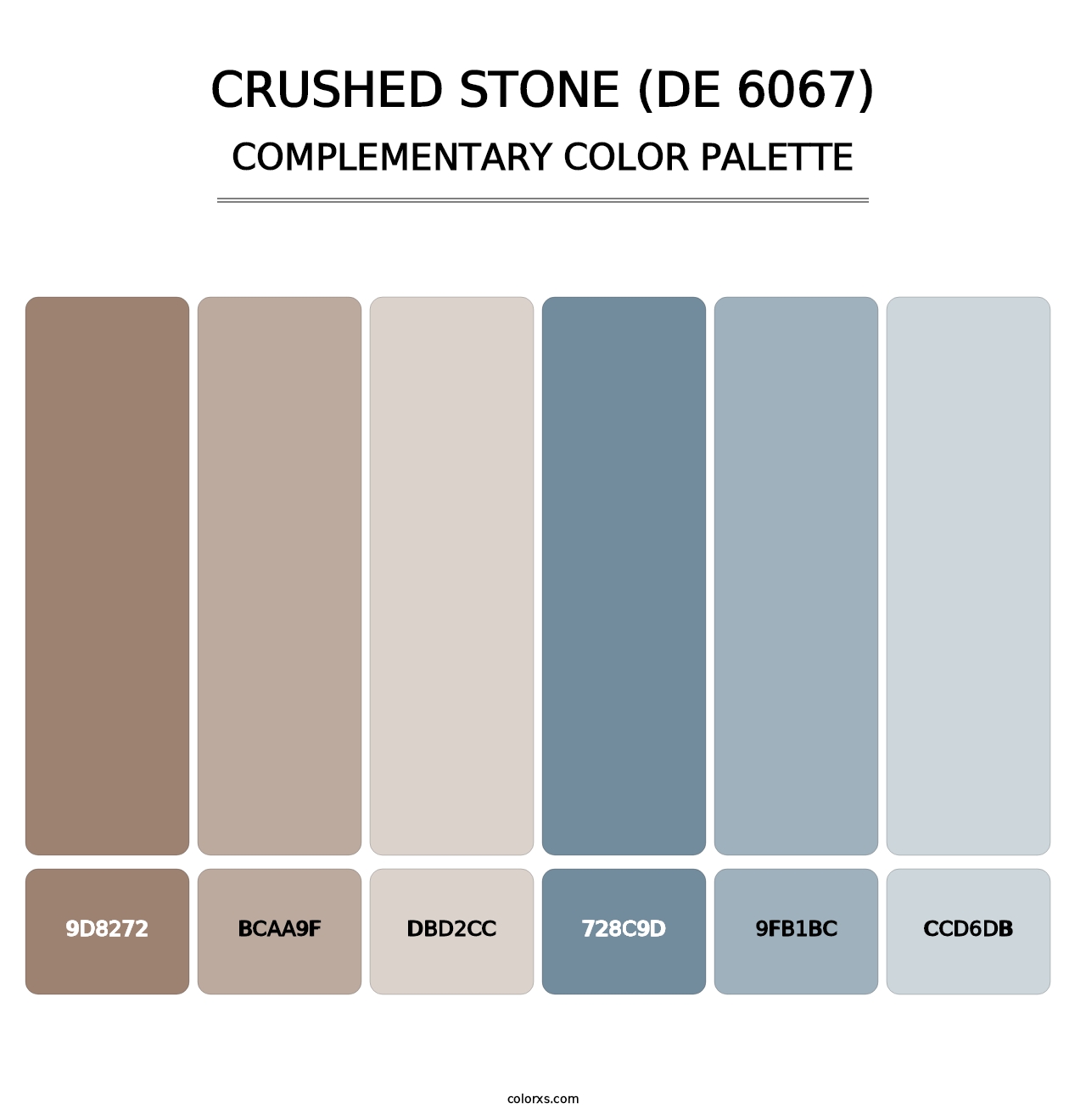 Crushed Stone (DE 6067) - Complementary Color Palette