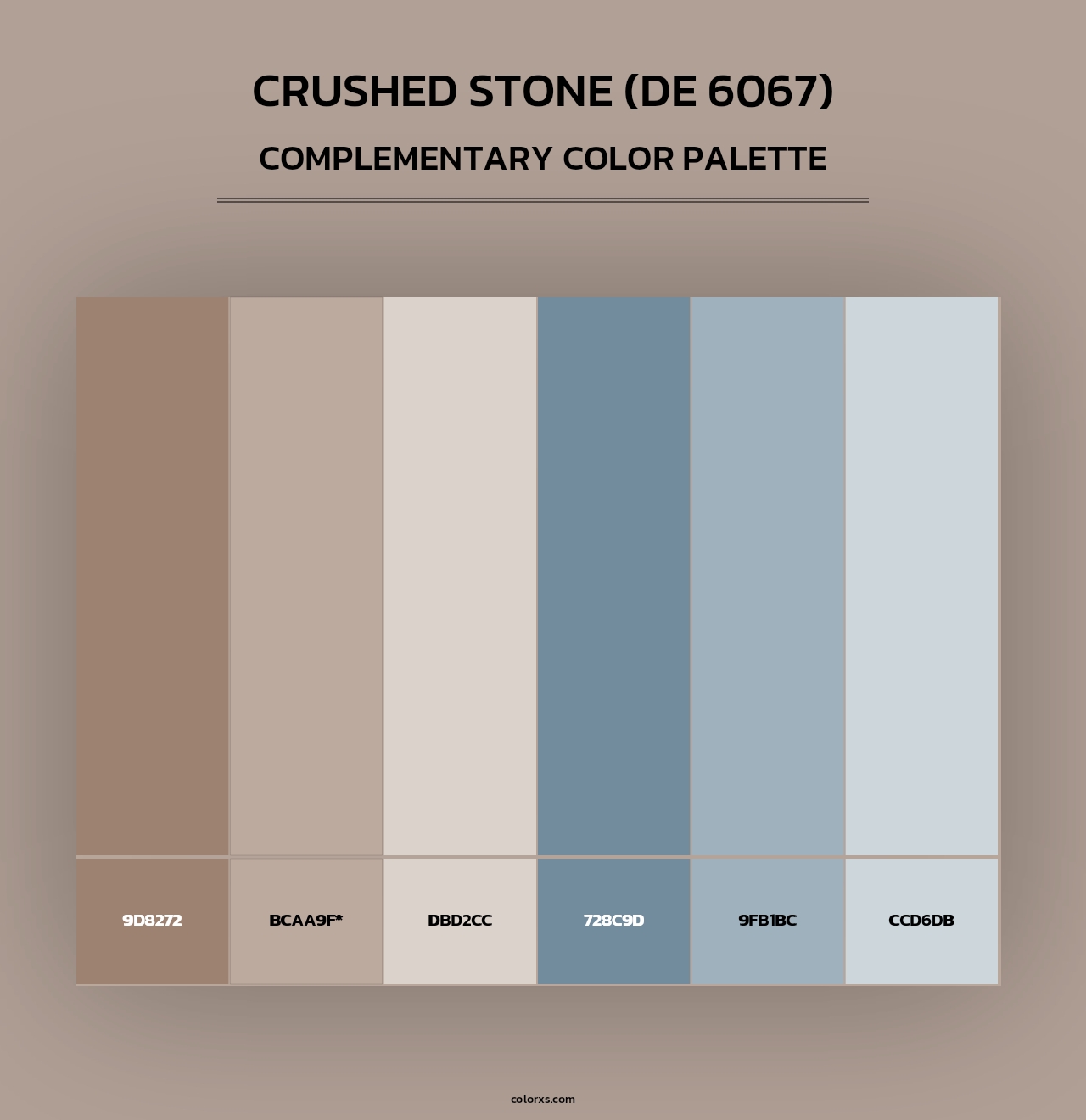 Crushed Stone (DE 6067) - Complementary Color Palette