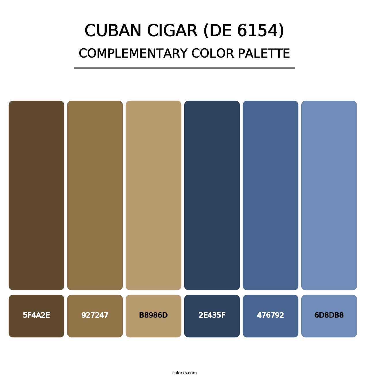 Cuban Cigar (DE 6154) - Complementary Color Palette