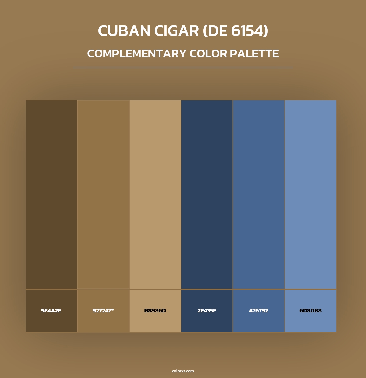 Cuban Cigar (DE 6154) - Complementary Color Palette