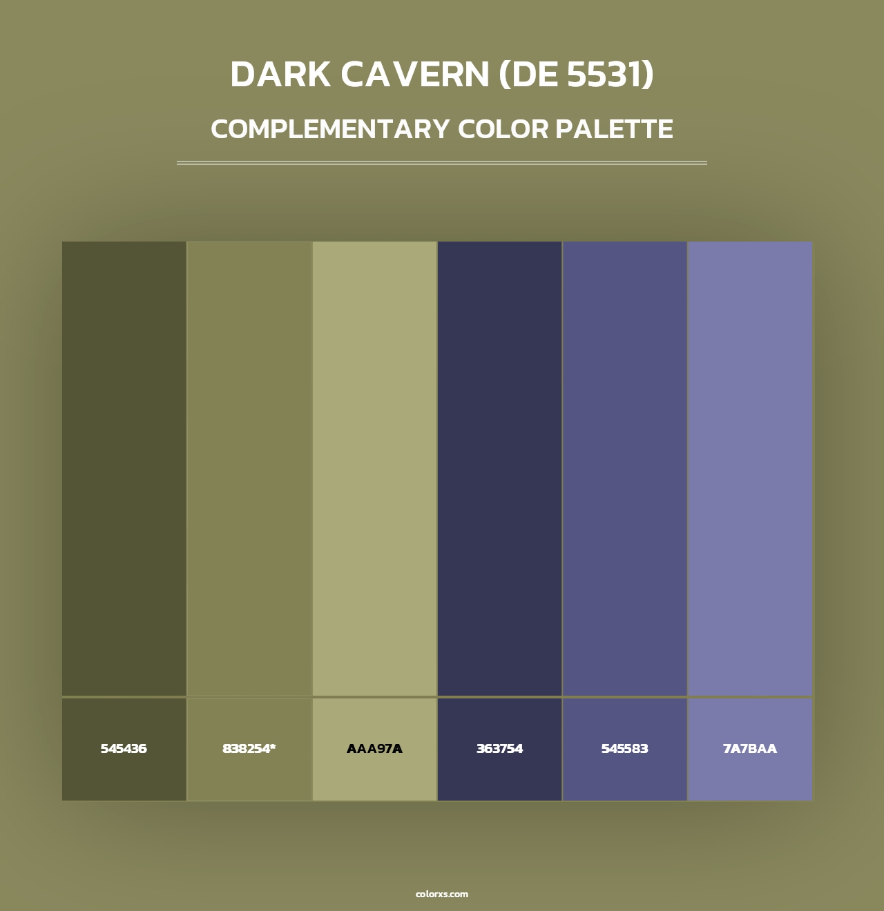 Dark Cavern (DE 5531) - Complementary Color Palette