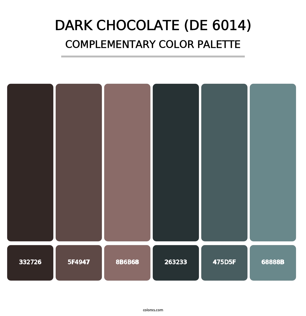 Dark Chocolate (DE 6014) - Complementary Color Palette