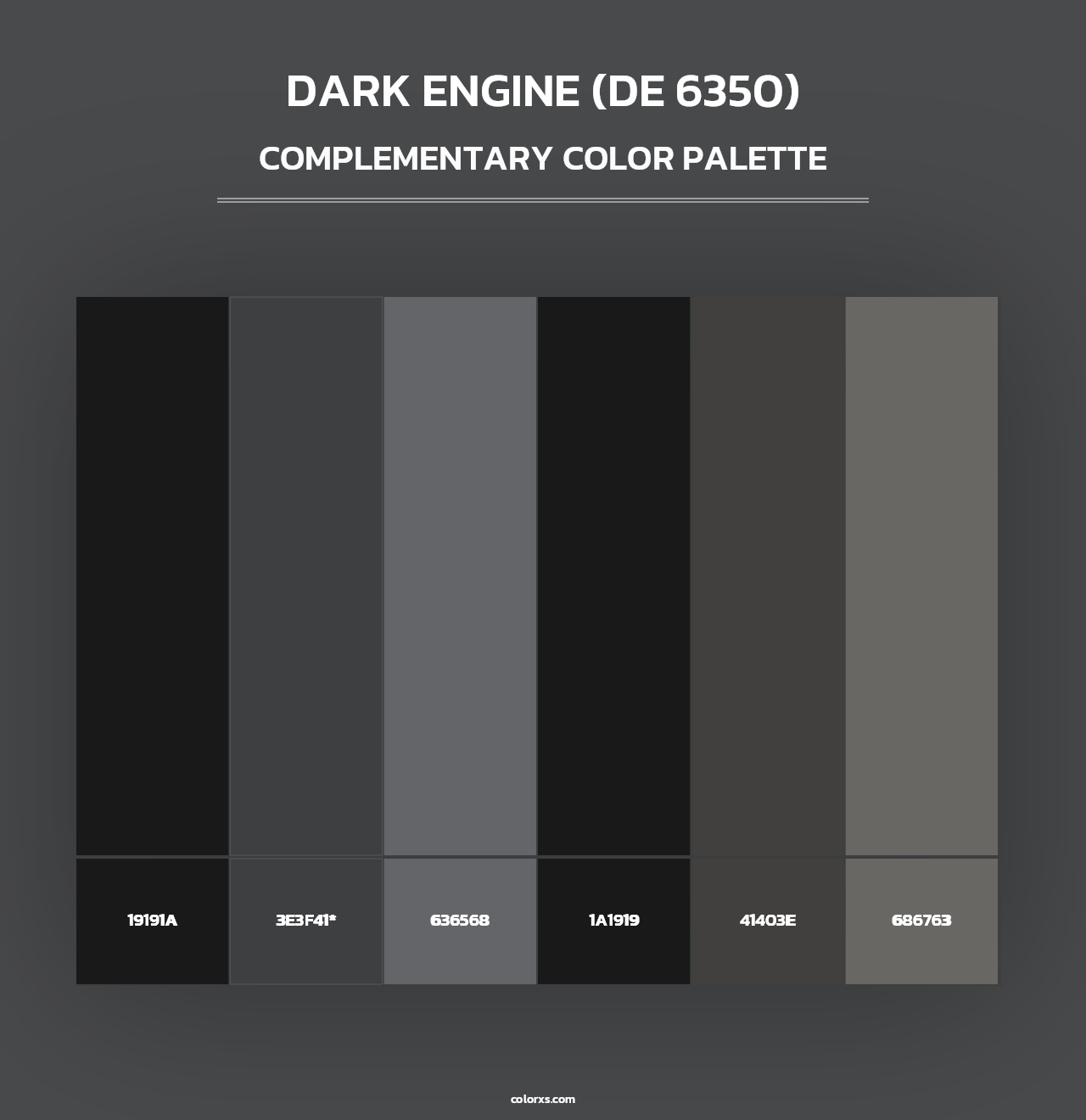 Dark Engine (DE 6350) - Complementary Color Palette