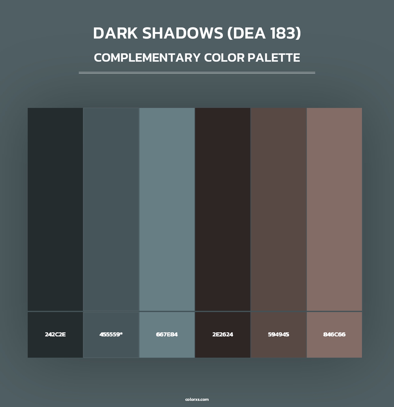 Dark Shadows (DEA 183) - Complementary Color Palette