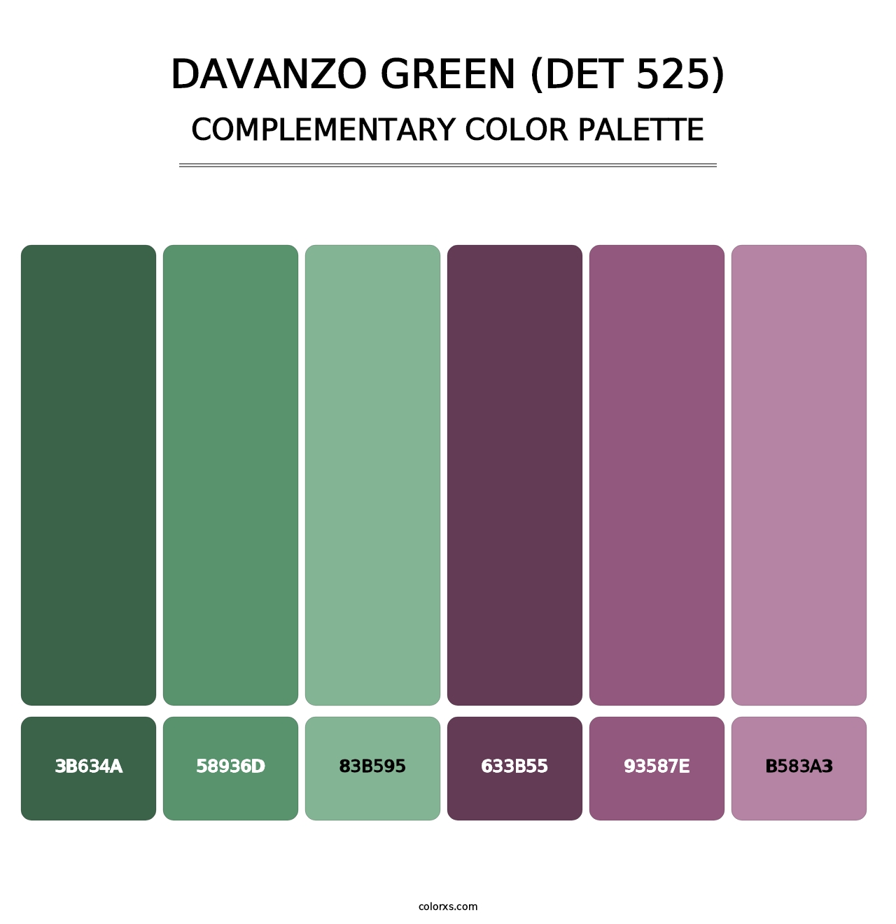 DaVanzo Green (DET 525) - Complementary Color Palette