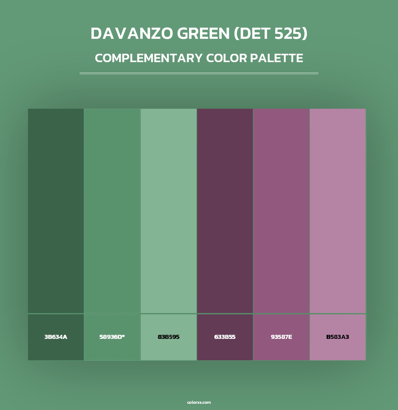 DaVanzo Green (DET 525) - Complementary Color Palette