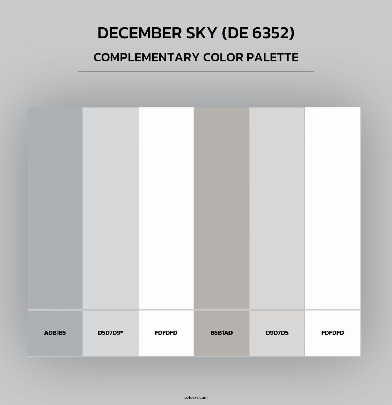 December Sky (DE 6352) - Complementary Color Palette