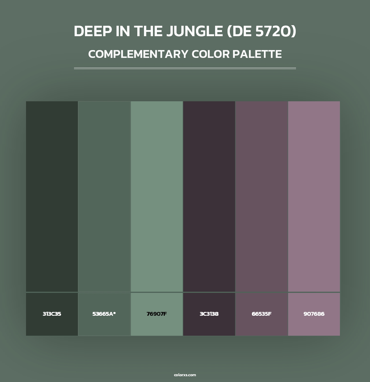 Deep in the Jungle (DE 5720) - Complementary Color Palette