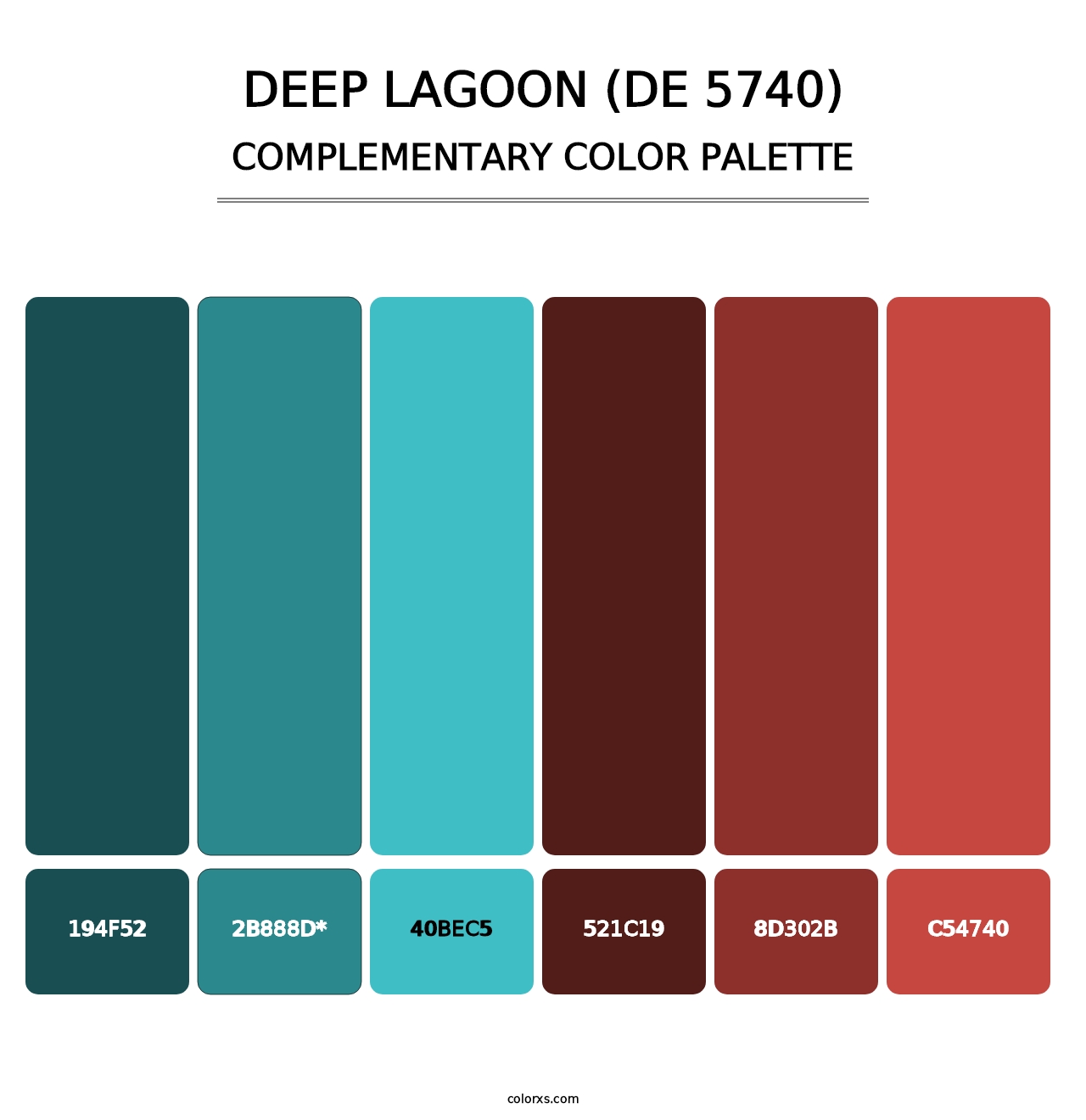 Deep Lagoon (DE 5740) - Complementary Color Palette