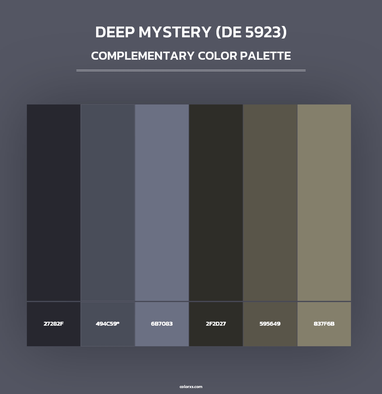 Deep Mystery (DE 5923) - Complementary Color Palette