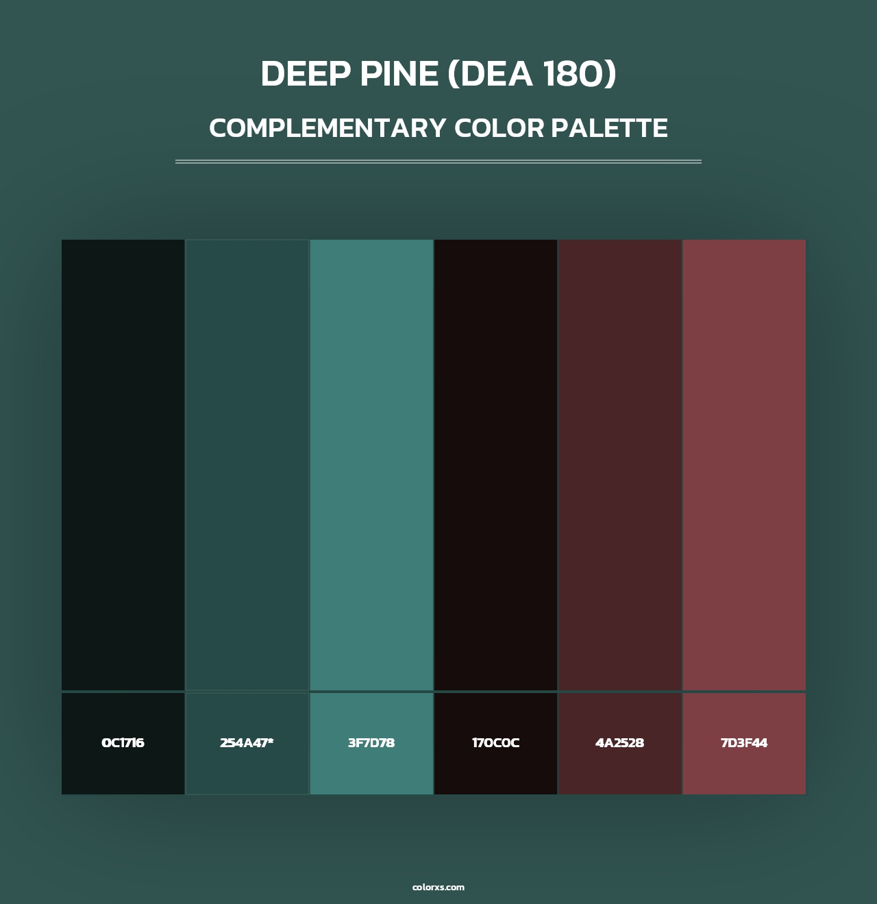 Deep Pine (DEA 180) - Complementary Color Palette