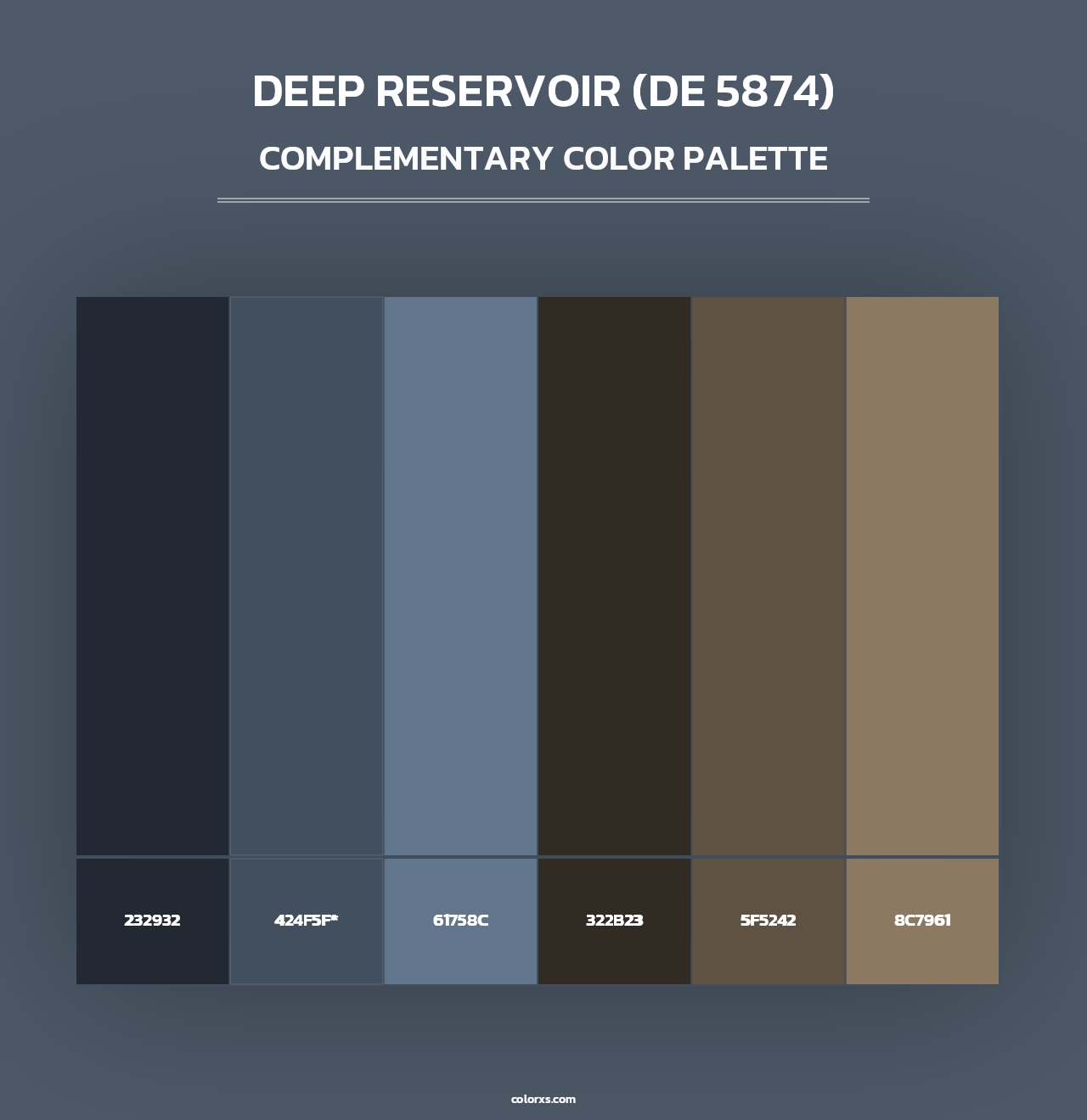 Deep Reservoir (DE 5874) - Complementary Color Palette