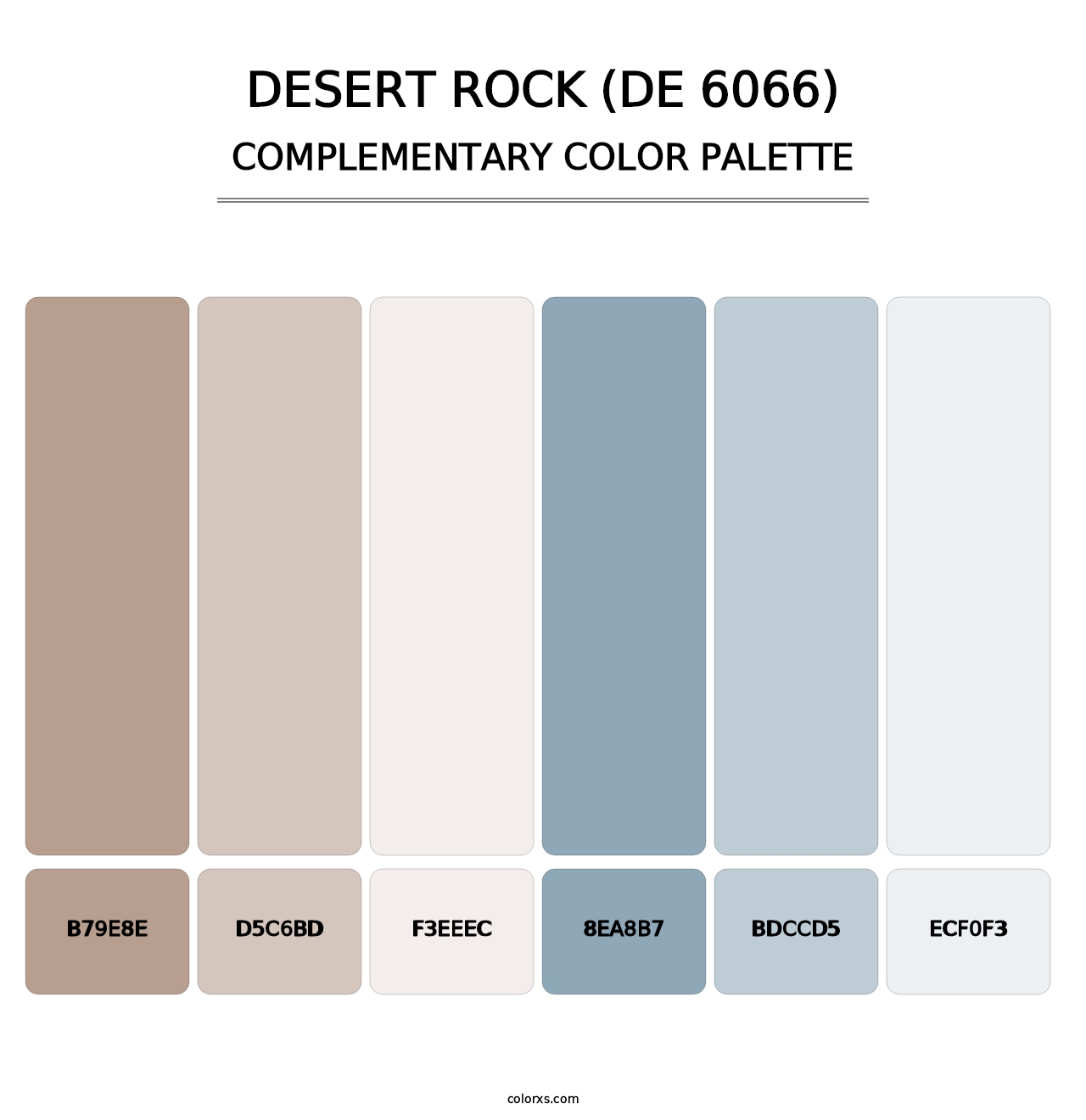 Desert Rock (DE 6066) - Complementary Color Palette