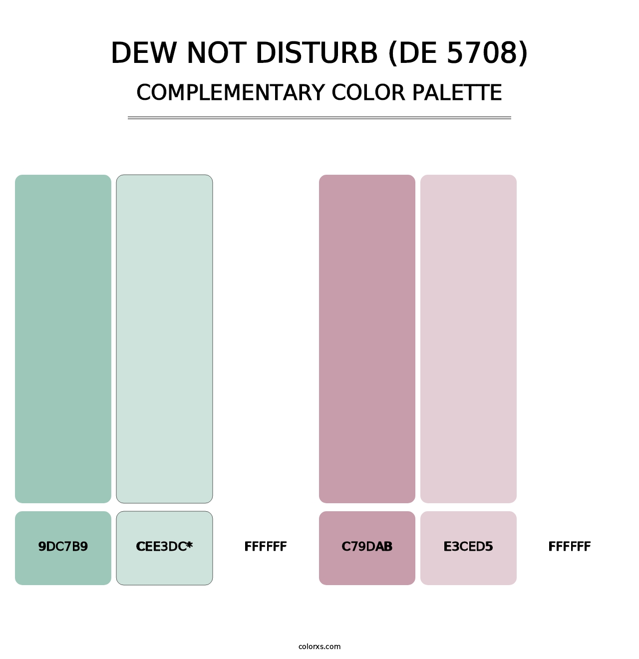 Dew Not Disturb (DE 5708) - Complementary Color Palette