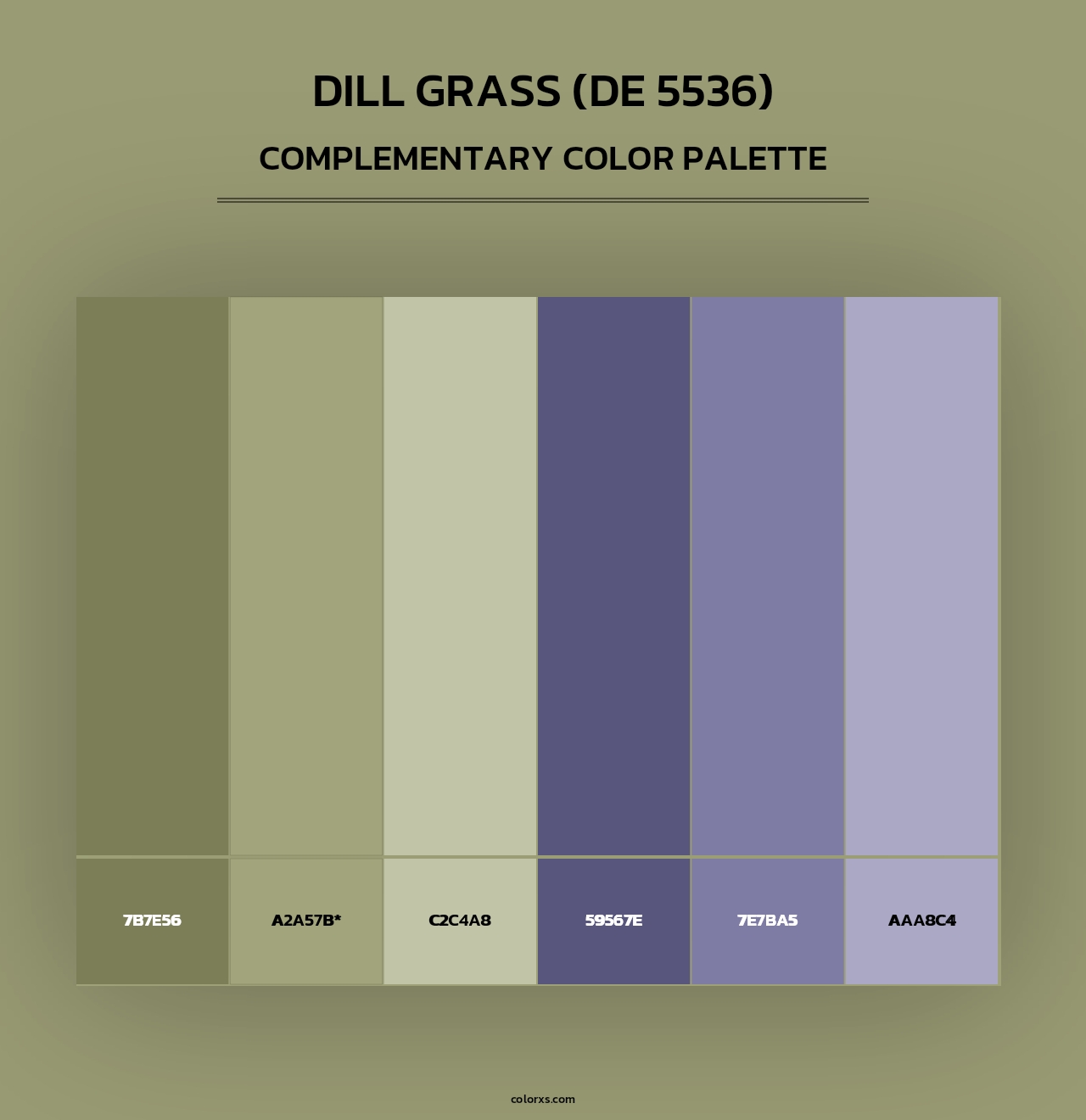 Dill Grass (DE 5536) - Complementary Color Palette