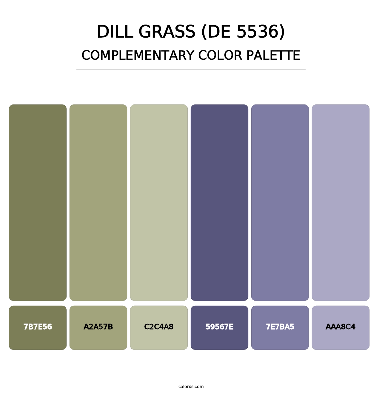 Dill Grass (DE 5536) - Complementary Color Palette