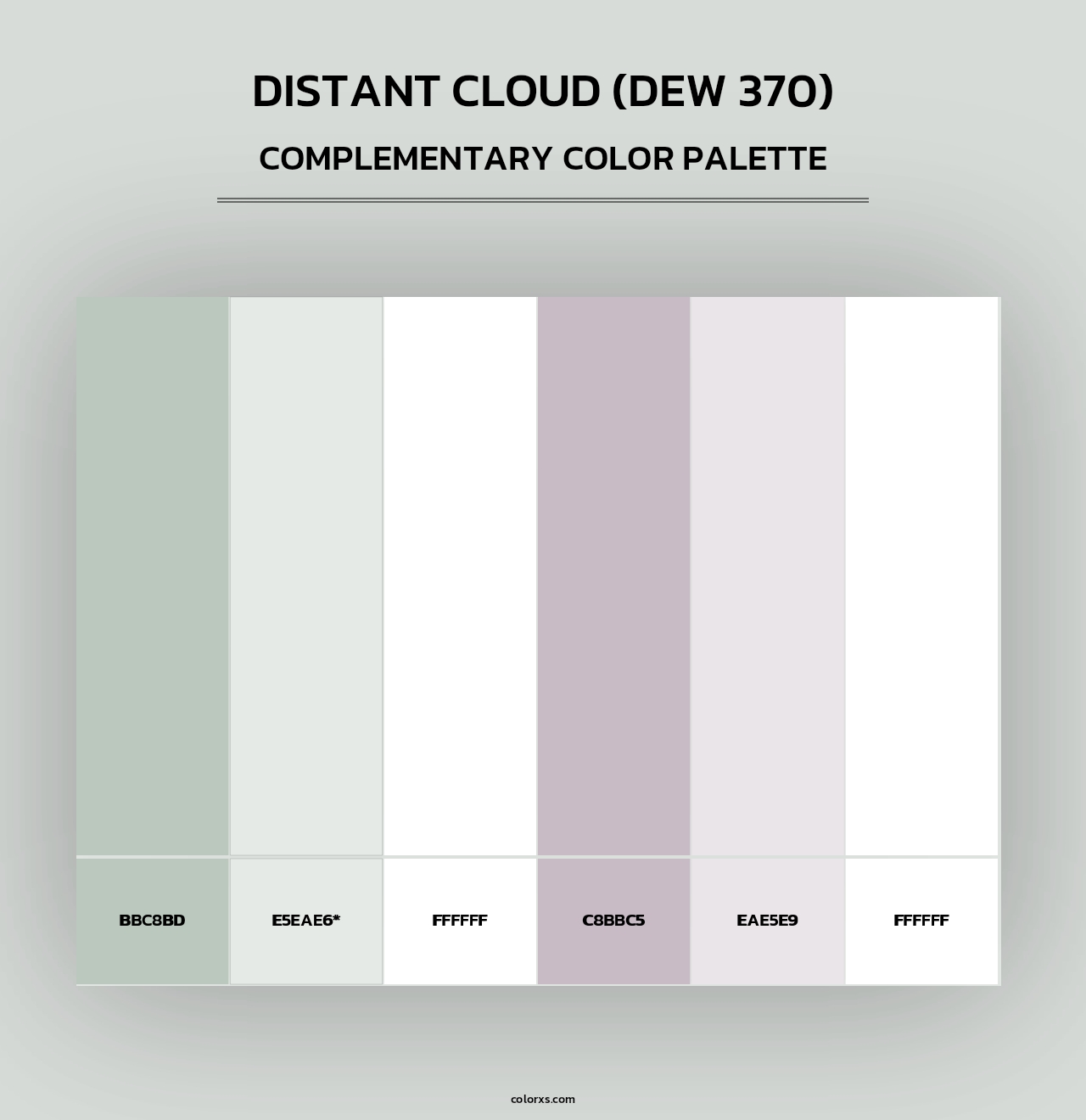 Distant Cloud (DEW 370) - Complementary Color Palette