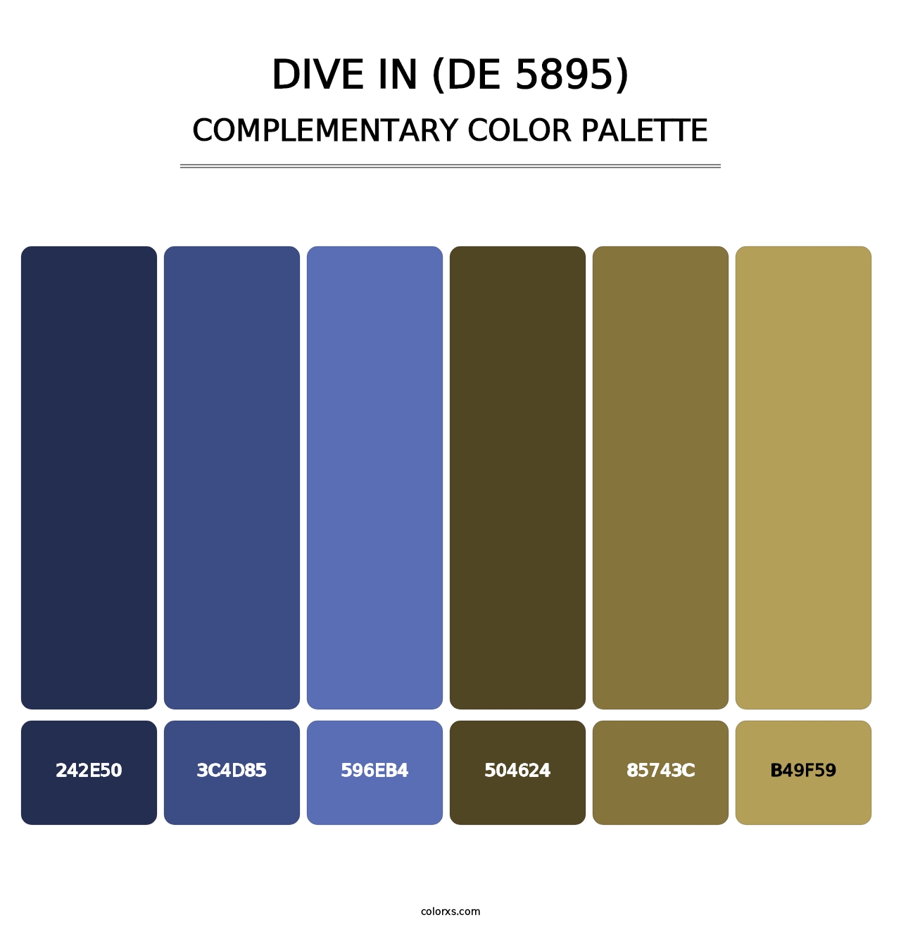 Dive In (DE 5895) - Complementary Color Palette