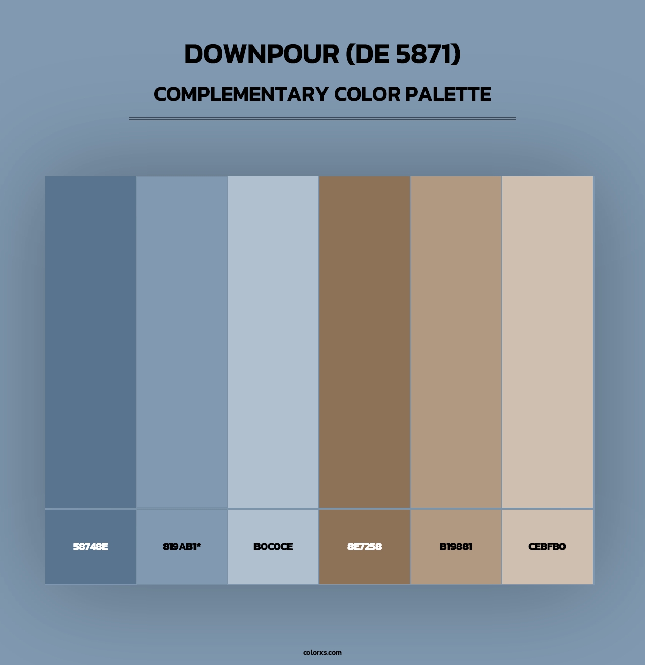 Downpour (DE 5871) - Complementary Color Palette