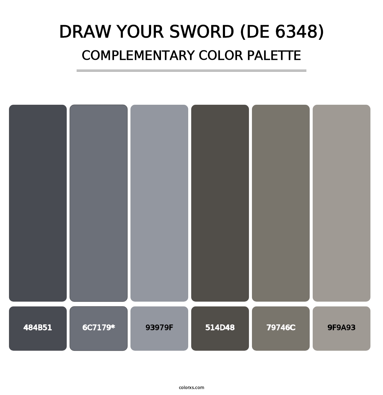 Draw Your Sword (DE 6348) - Complementary Color Palette