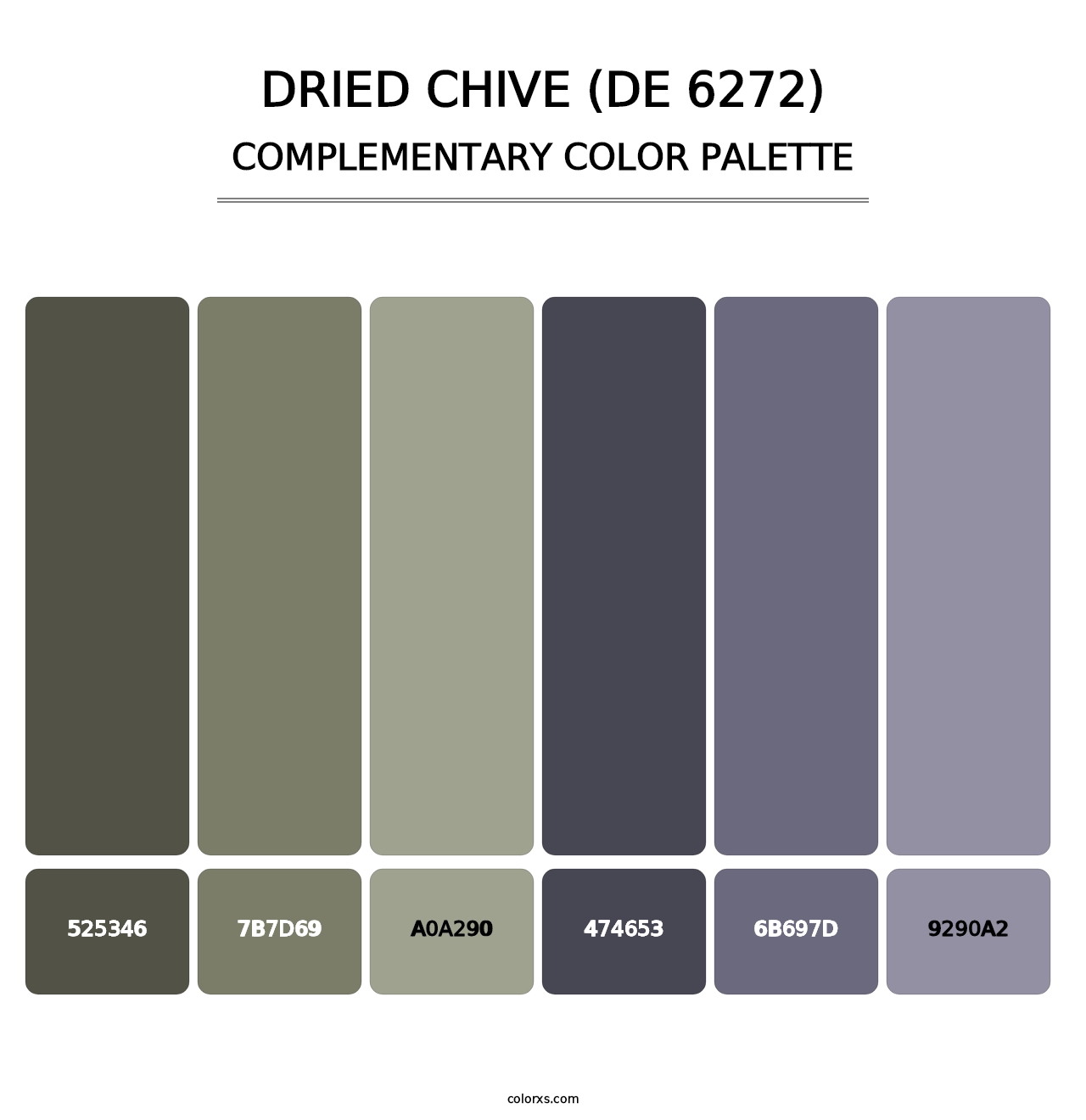 Dried Chive (DE 6272) - Complementary Color Palette