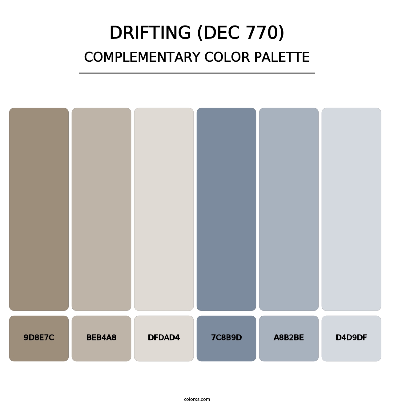 Drifting (DEC 770) - Complementary Color Palette