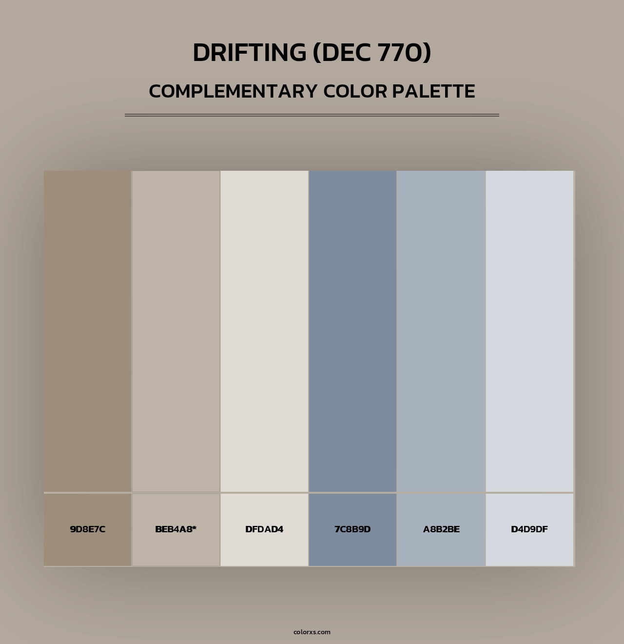 Drifting (DEC 770) - Complementary Color Palette