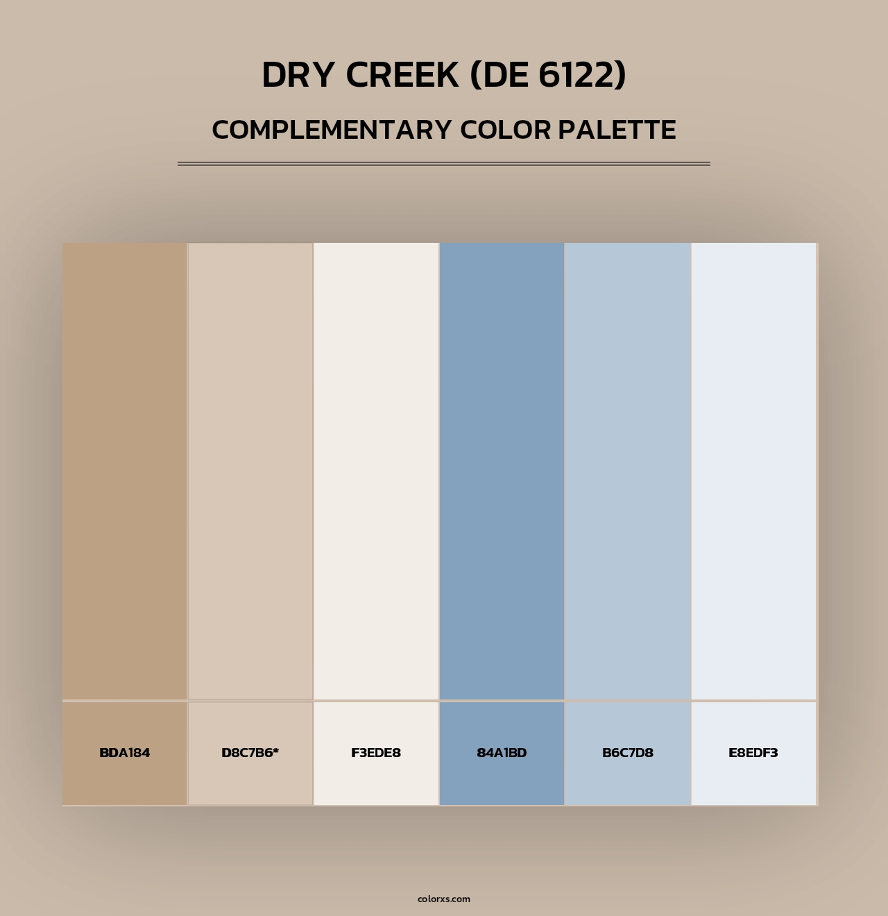Dry Creek (DE 6122) - Complementary Color Palette