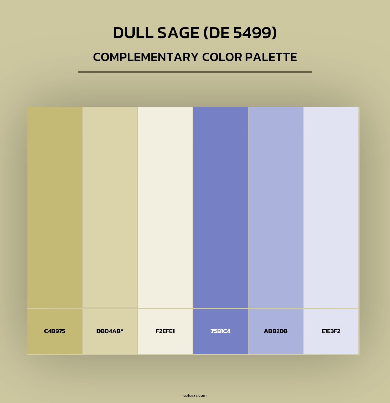 Dull Sage (DE 5499) - Complementary Color Palette