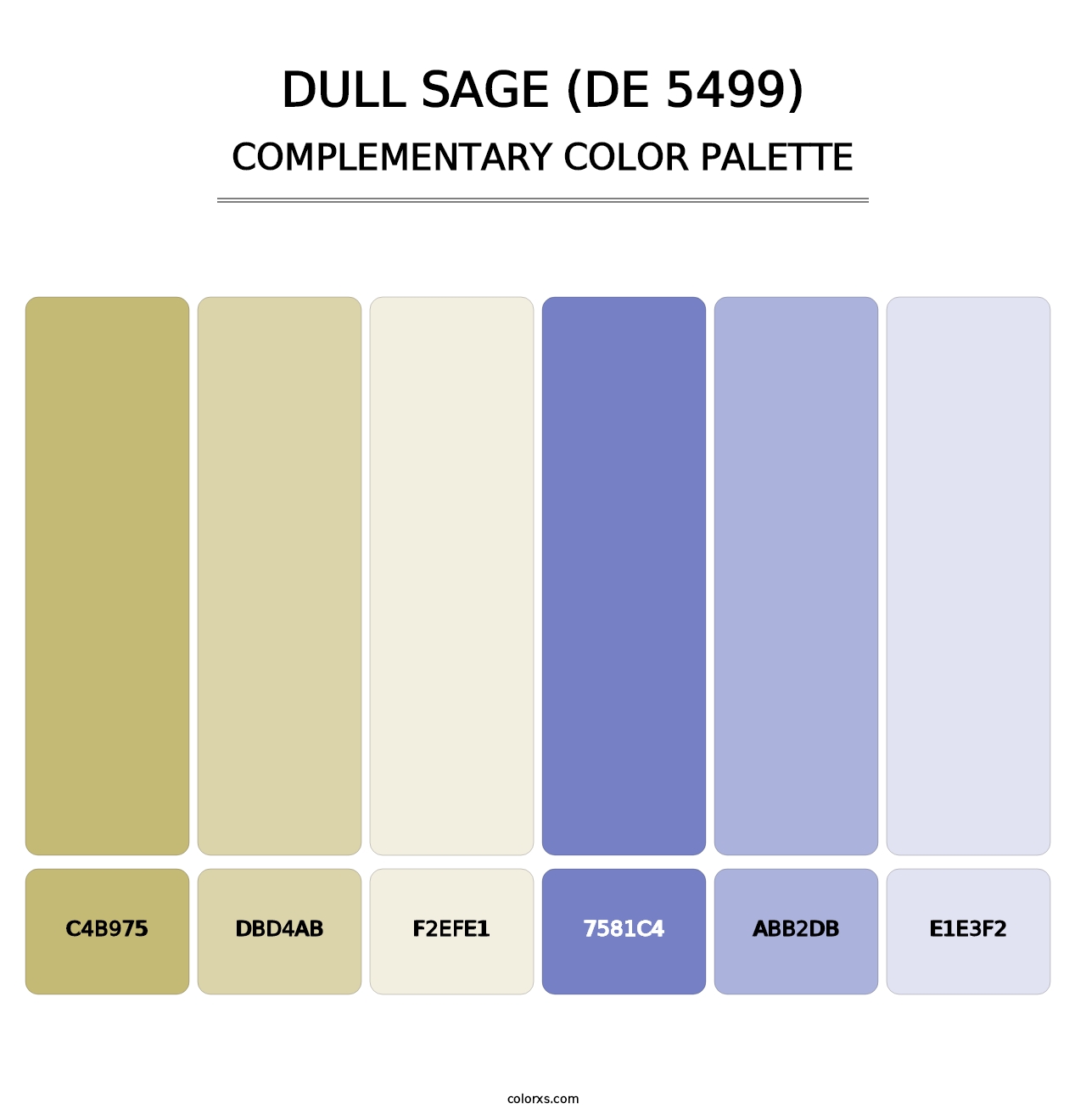 Dull Sage (DE 5499) - Complementary Color Palette