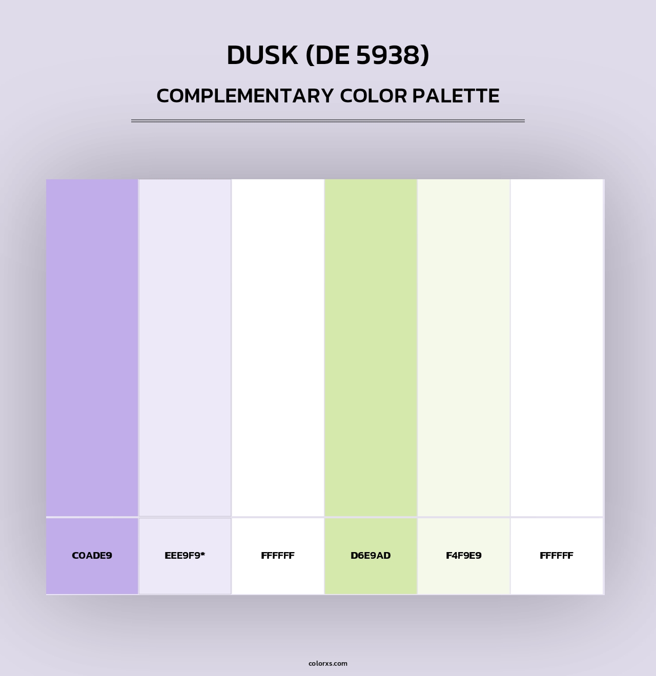 Dusk (DE 5938) - Complementary Color Palette