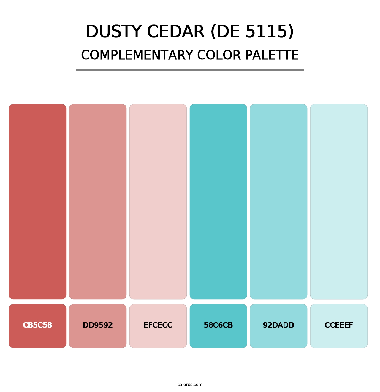 Dusty Cedar (DE 5115) - Complementary Color Palette