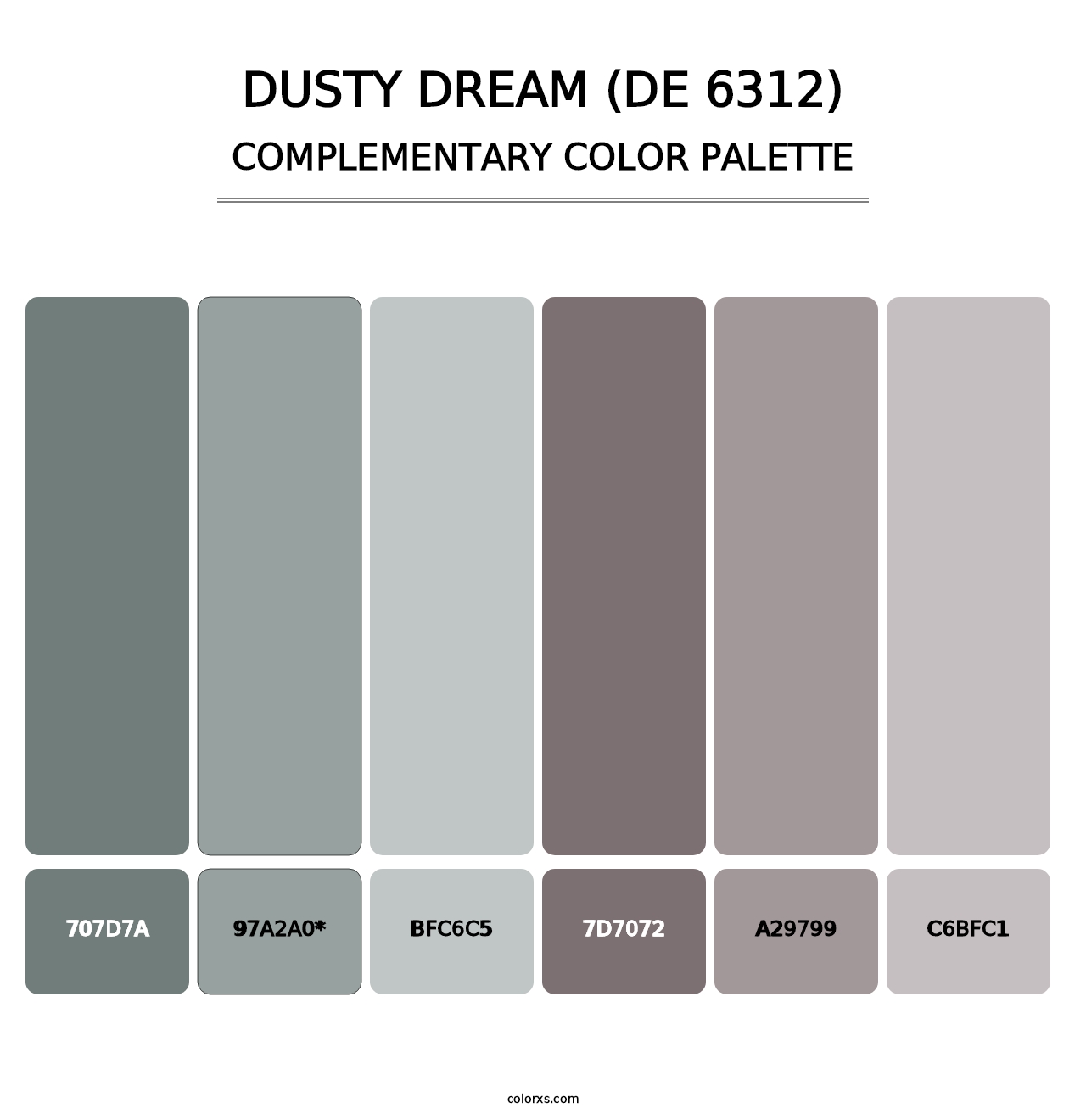 Dusty Dream (DE 6312) - Complementary Color Palette