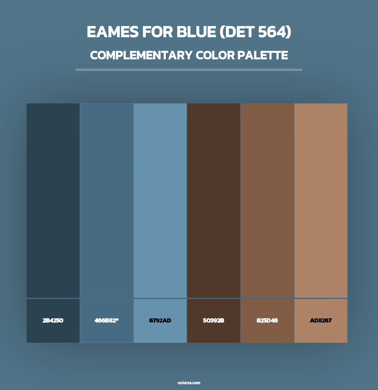Eames for Blue (DET 564) - Complementary Color Palette