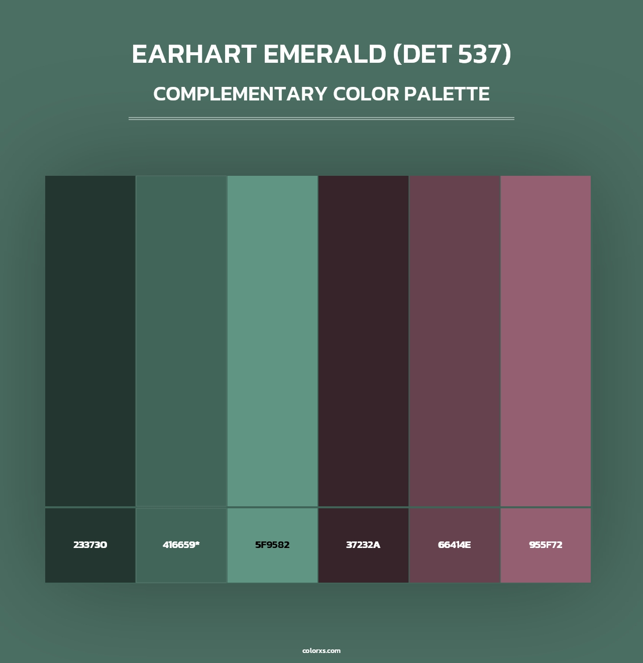Earhart Emerald (DET 537) - Complementary Color Palette