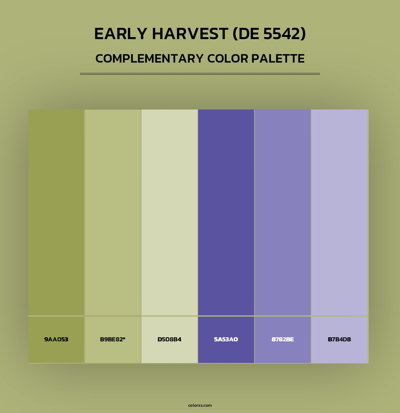 Early Harvest (DE 5542) - Complementary Color Palette