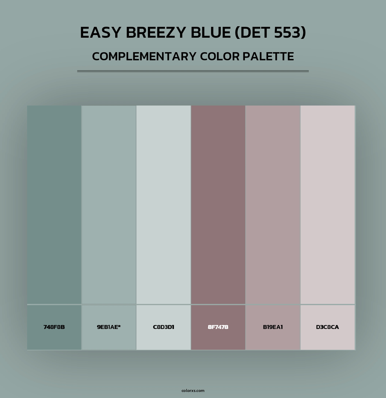Easy Breezy Blue (DET 553) - Complementary Color Palette